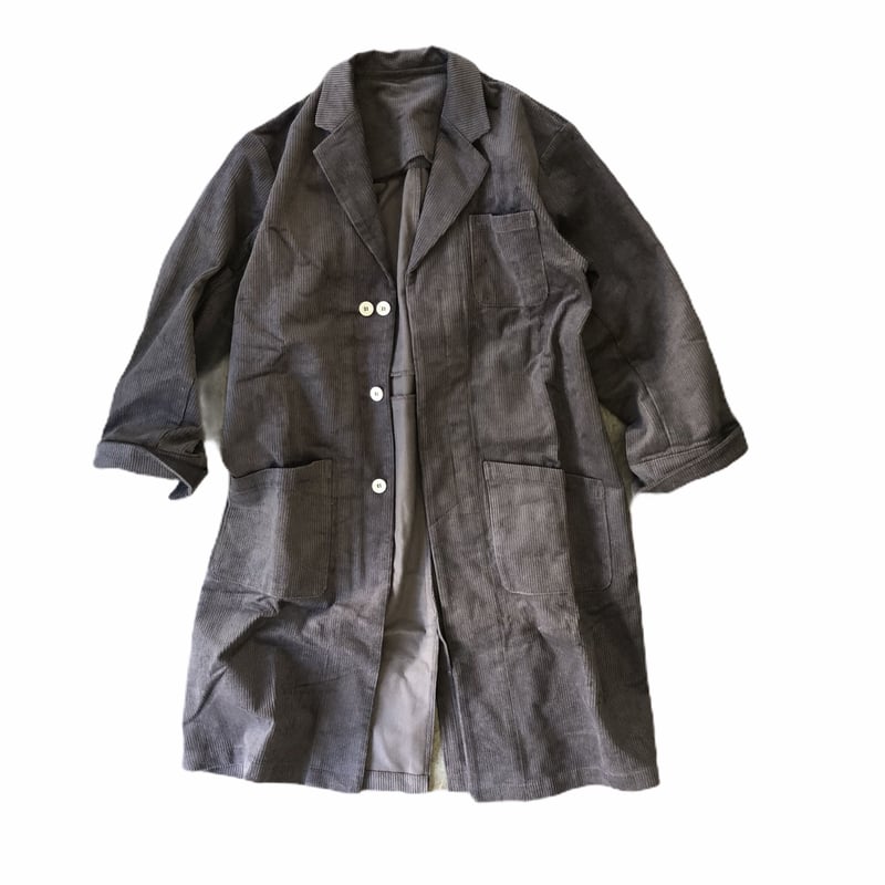 WHYTE COAT OVER CORDUROY CHACOL GRAY | panenkat