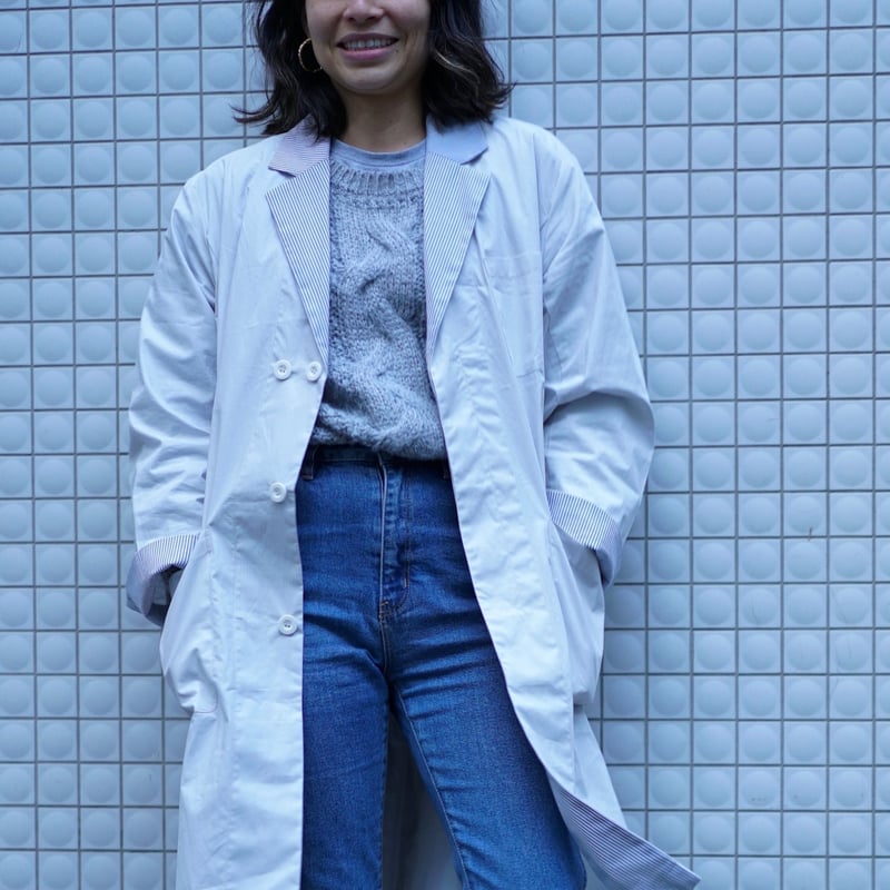 WHYTE COAT NAVY | panenkatokyo's STORE