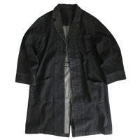 WHYTE COAT OVER WASHED BLACK DENIM