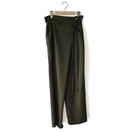 Dry touch natural stretch georgette  pants HA01FP01
