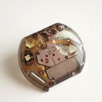 古時計の電子基板ブローチ #003