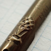 古いペン先ピアス #74A ［Bronze／France］