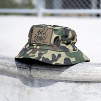 gold school camo hat