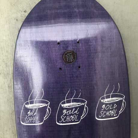 gold school skateboard WD shape