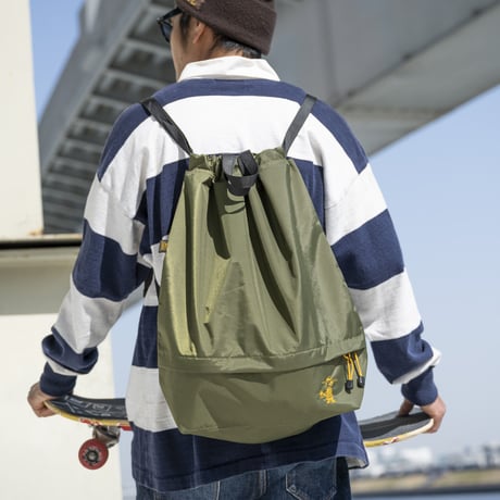 gold school nylon bag