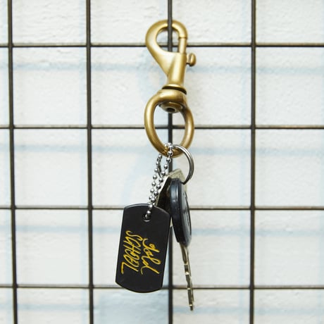 gold school dog tag