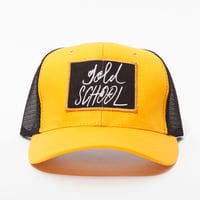gold school mesh cap