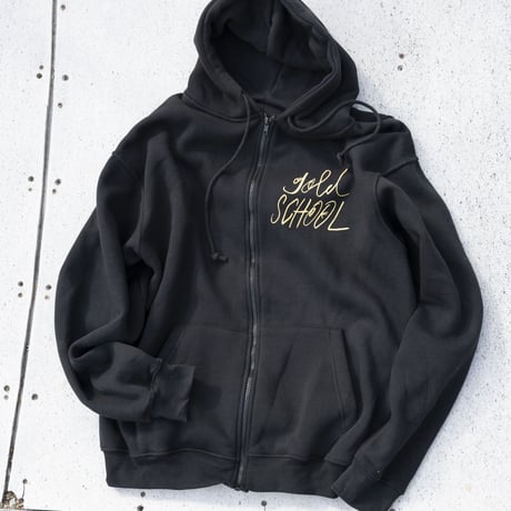 gold school full zip hoodie