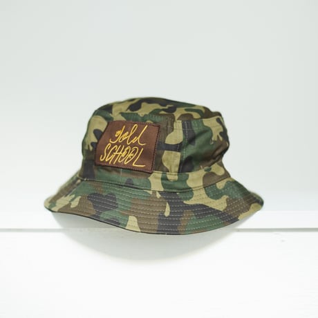 gold school camo hat