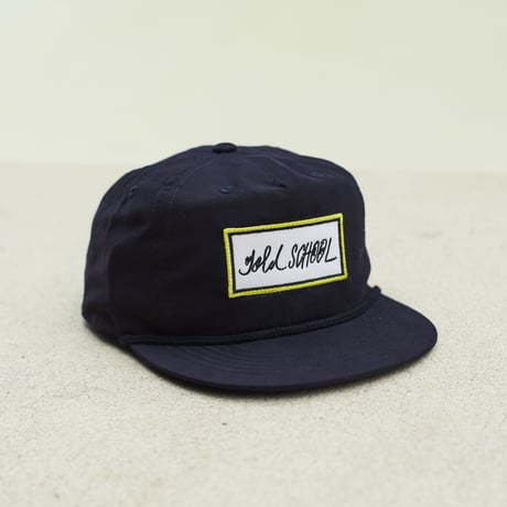 gold school bar patch cap
