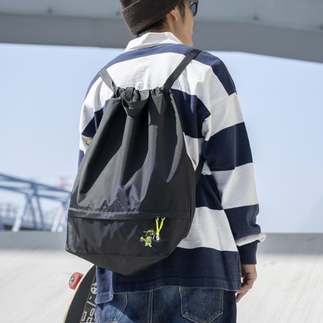 gold school nylon bag