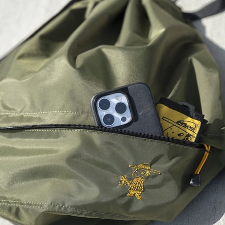 gold school nylon bag