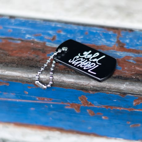 gold school dog tag