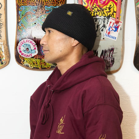 gold school GI beanie