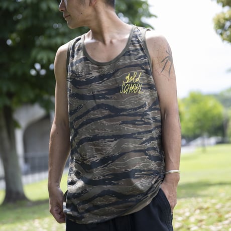 gold school G.I tank top