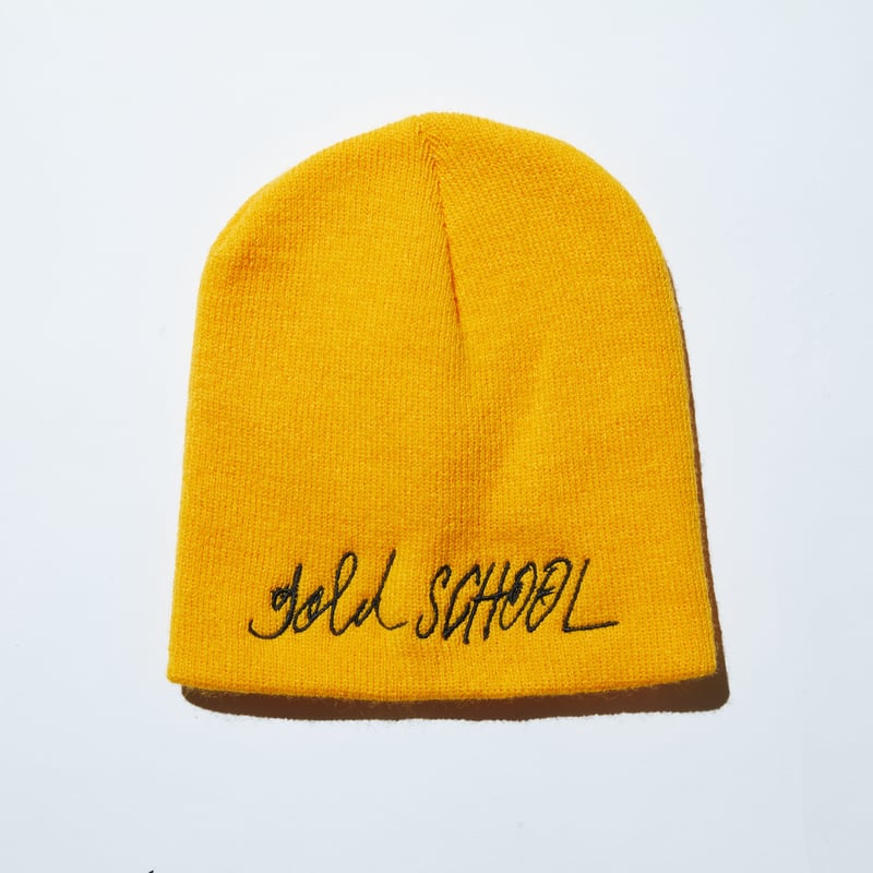 GOLDEN 1978 EMBROIDERY BEANIEビーニー gold school classic beanie | Gold school