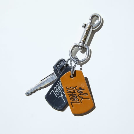 gold school dog tag