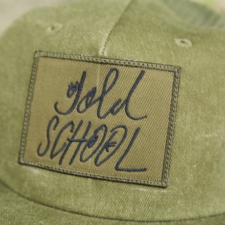 gold school logo mesh cap