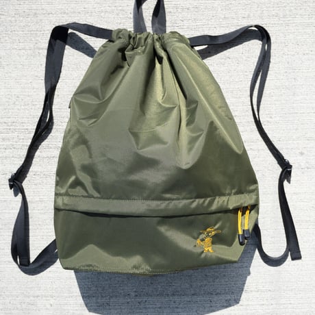 gold school nylon bag