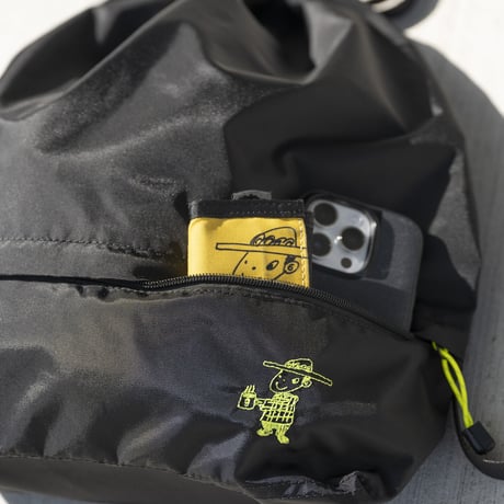 gold school nylon bag