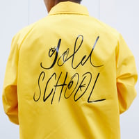 gold school sport master coach jacket