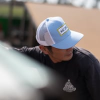 gold school line logo mesh cap