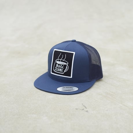 gold school coffe cup mesh cap