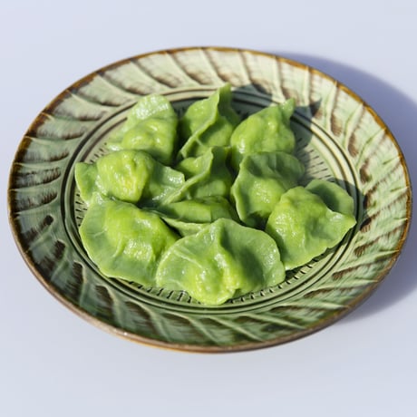 三鮮翡翠(ｻﾝｾﾝﾋｽｲ)水餃子_10ヶ (海老,ニラ,玉子）