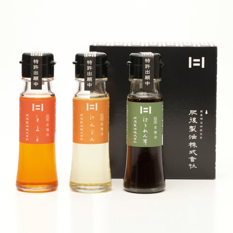プラスオイルミニ詰合せ（3本セット）(45g国産菜種油とまと、にんじん、ほうれん草)