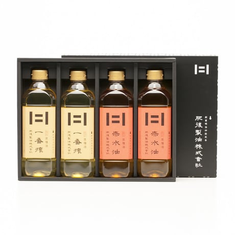 昔ながらの詰合せ（4本セット）(600g一番搾、赤水油)