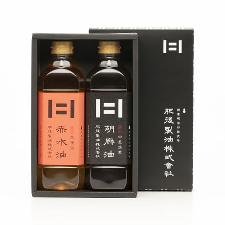 赤水油・胡麻油詰合せ（2本セット）(600g赤水油、胡麻油)
