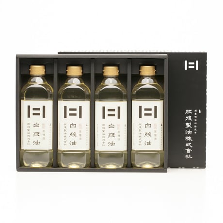 純正菜種白絞油詰合せ（4本セット）(600g白絞油)