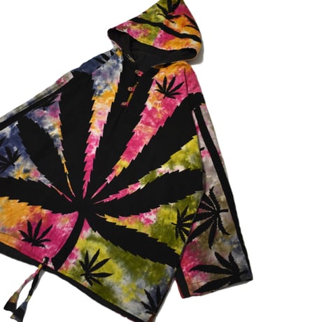 Tie-Dye Leaf Pattern Hoodie