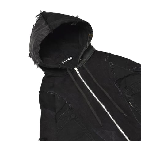 “Remake by VERS” Utility Denim Hoodie Jacket