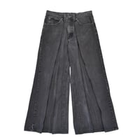 "Remake by VERS" Deep Tuck Flare Denim Pants