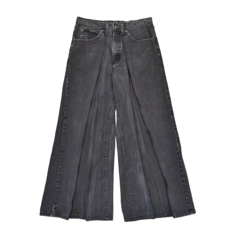 "Remake by VERS" Deep Tuck Flare Denim Pants
