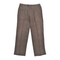 Vintage Cocoa Brown Linen Two Tuck Slacks