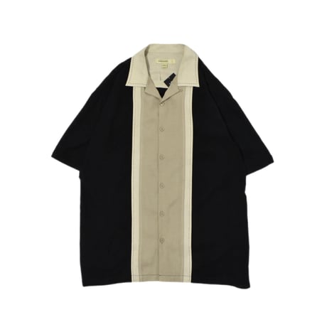 Embroidery Open Collar Silk S/S Shirt