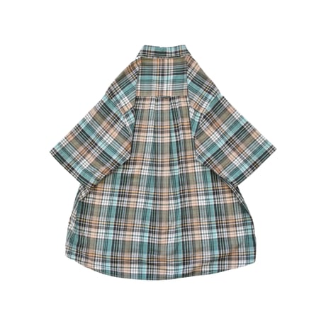 Vintage Emerald Check Half Sleeve Shirt