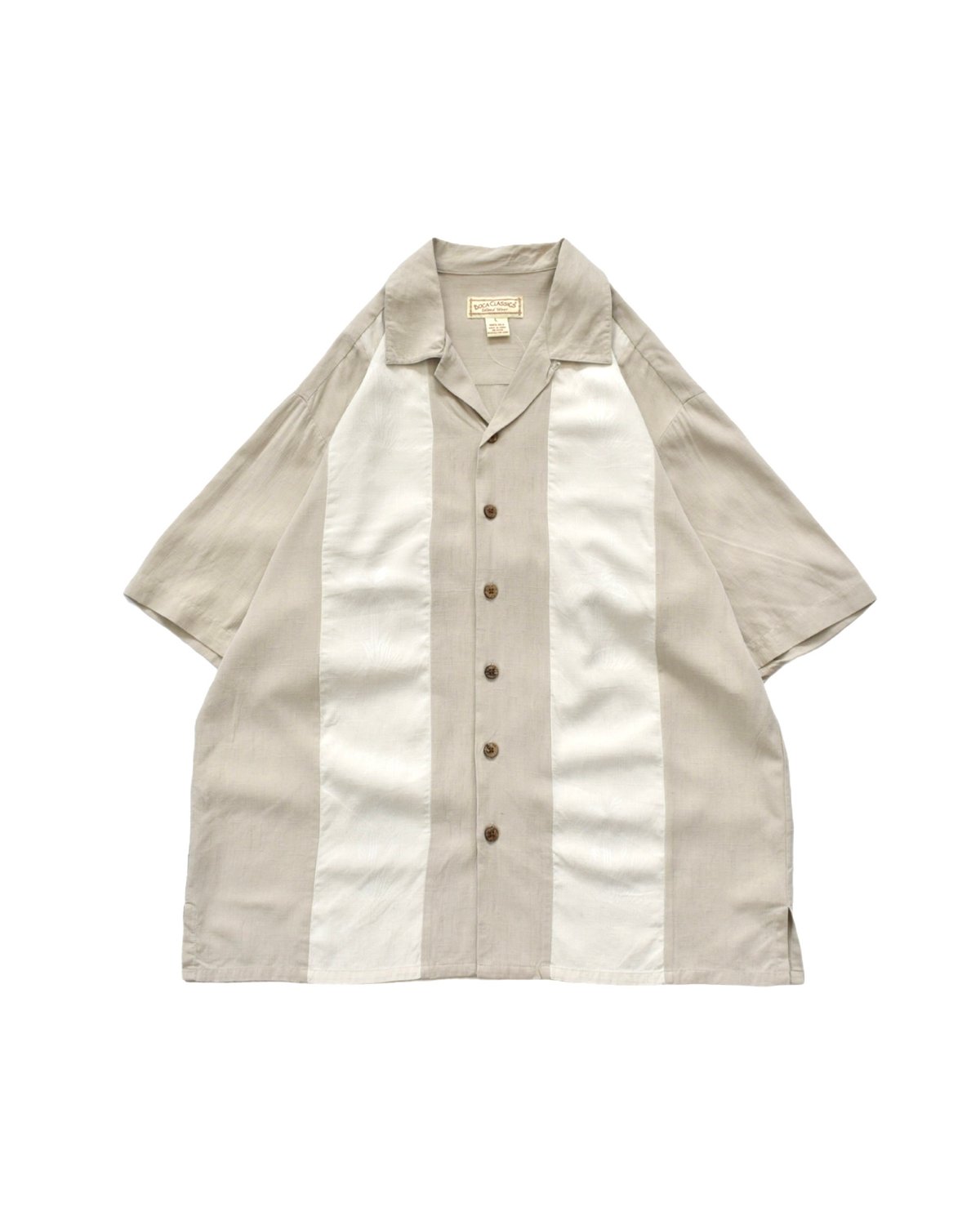 Switching Open Collar Silk S/S Shirt | 水戸 古着屋 V