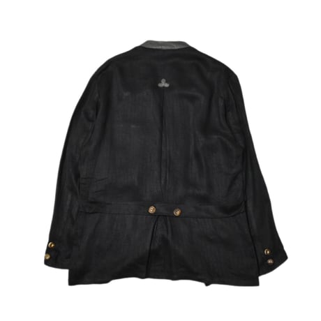 EURO Vintage Black Tyrolean Linen Jacket