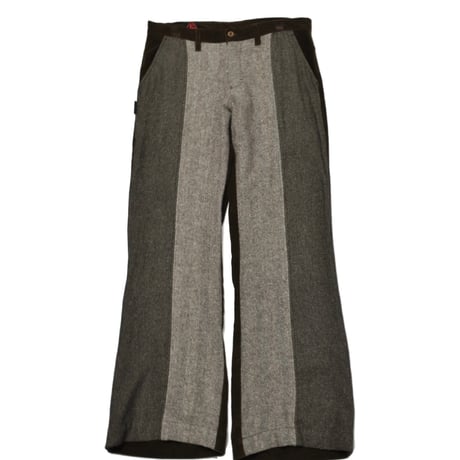 Corduroy Switching Flare Pants