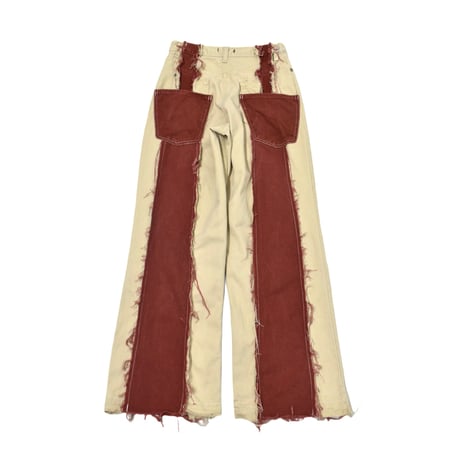 "Remake by VERS" Fringe Damage Flare Denim Pants