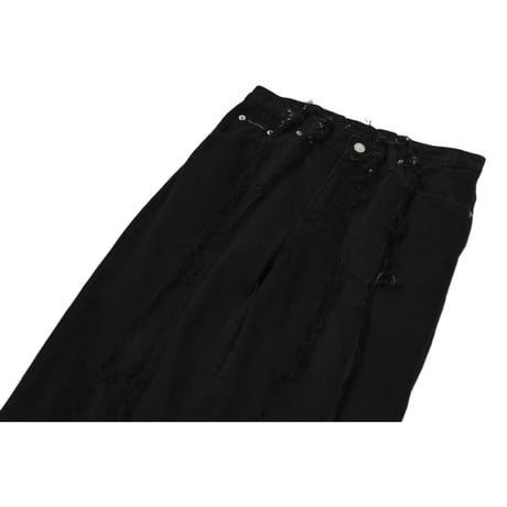 "Remake by VERS" Fringe Damage Flare Denim Pants