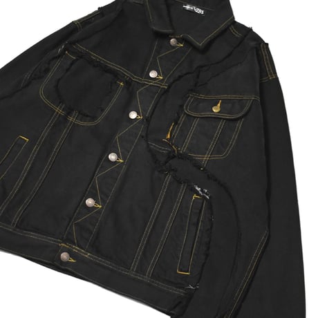"Remake by VERS " Wave Docking Denim Jacket - Original Overdye -