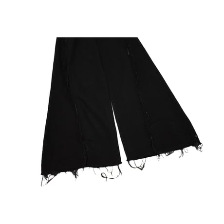 VERS Remake Fringe Damage Flare Denim Pants