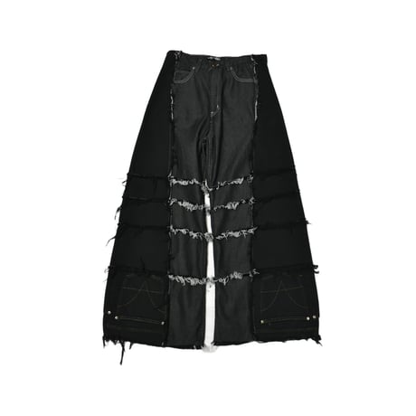 "Remake by VERS" Destroyed Docking Flare Denim Pants