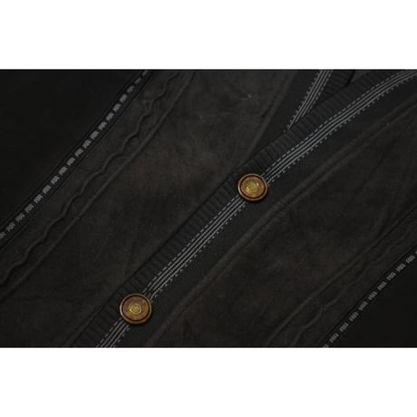 Faux Suede Switching Cardigan