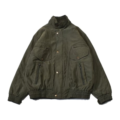 Olive Utility Stand-Collar Jacket
