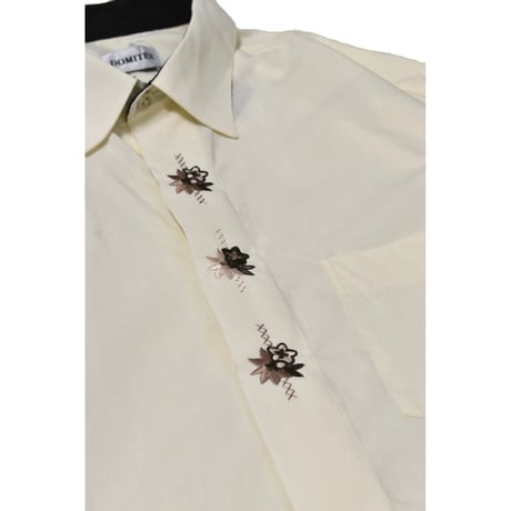 Embroidery Fly Front S/S Shirt